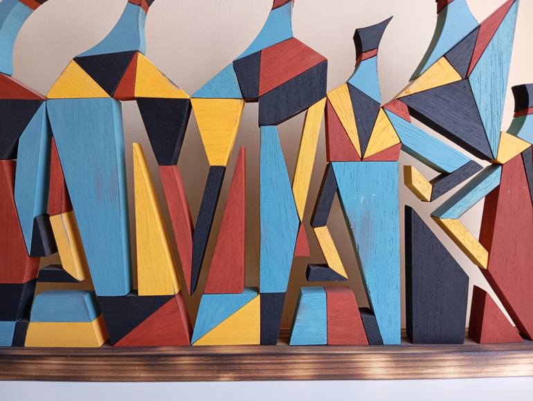 Original Bauhaus Abstract Sculpture by José Manuel Solares