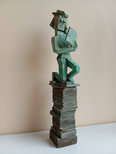 Original Cubism Geometric Sculpture by José Manuel Solares