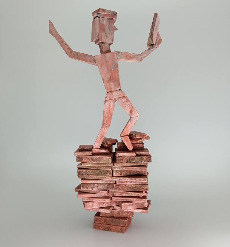 Original Cubism Time Sculpture by José Manuel Solares
