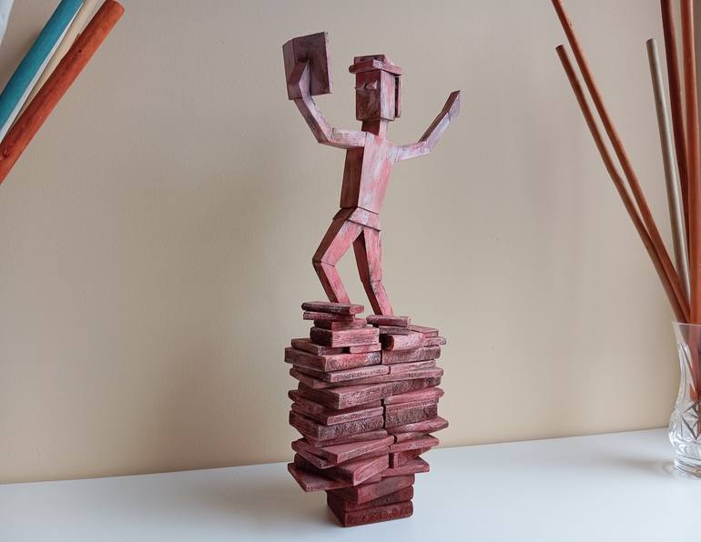 Original Cubism Time Sculpture by José Manuel Solares