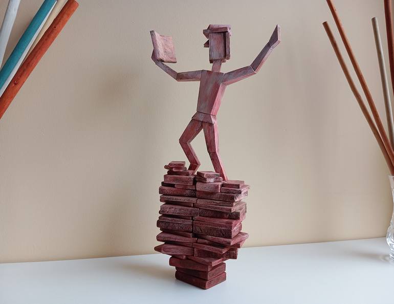 Original Cubism Time Sculpture by José Manuel Solares