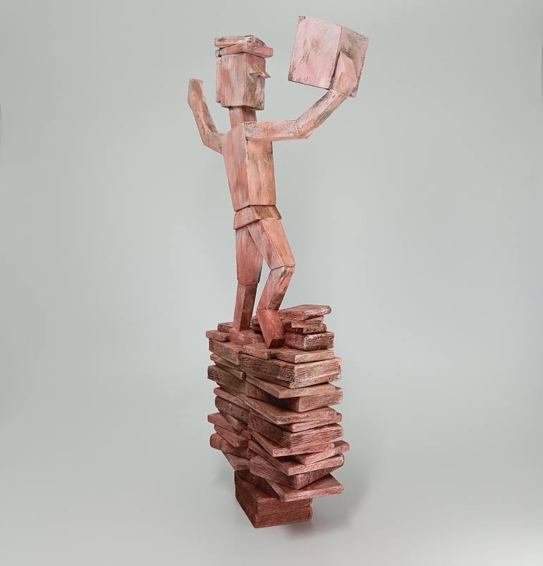Original Cubism Time Sculpture by José Manuel Solares
