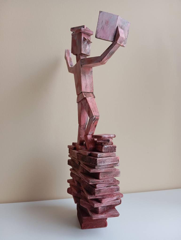 Original Cubism Time Sculpture by José Manuel Solares