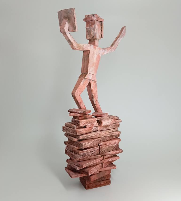 Original Cubism Time Sculpture by José Manuel Solares