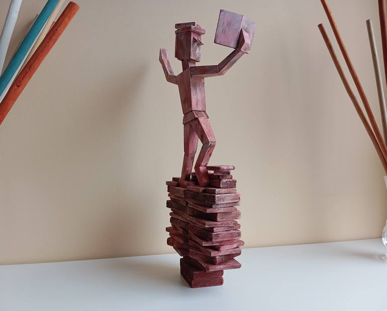 Original Cubism Time Sculpture by José Manuel Solares