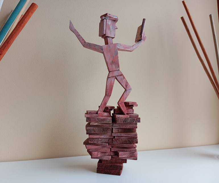 Original Cubism Time Sculpture by José Manuel Solares