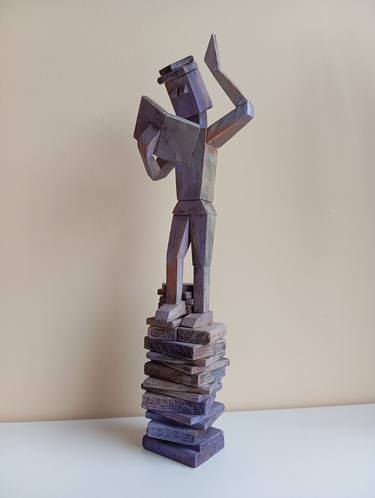 Original Cubism Time Sculpture by José Manuel Solares