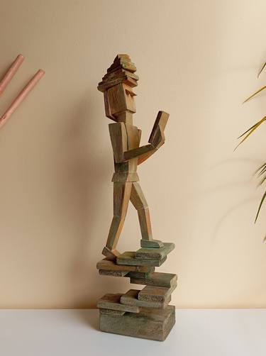 Original Cubism Time Sculpture by José Manuel Solares