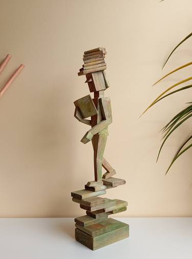 Original Cubism Time Sculpture by José Manuel Solares