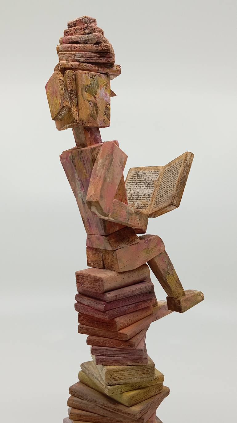 Original Cubism Calligraphy Sculpture by José Manuel Solares