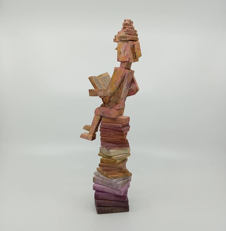 Original Cubism Calligraphy Sculpture by José Manuel Solares