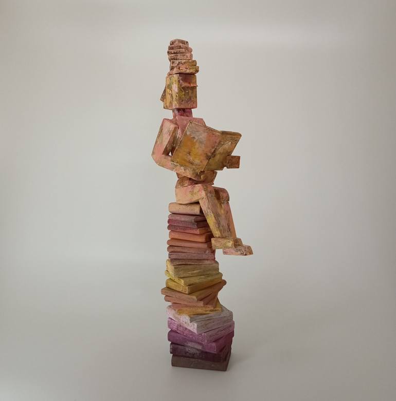 Original Cubism Calligraphy Sculpture by José Manuel Solares