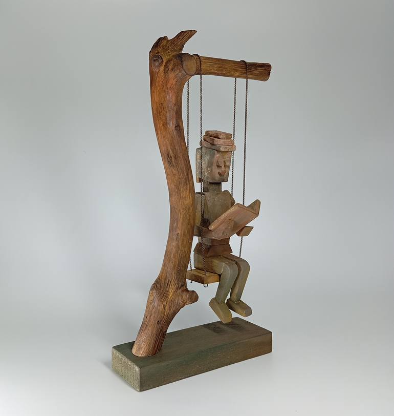 Original Surrealism People Sculpture by José Manuel Solares