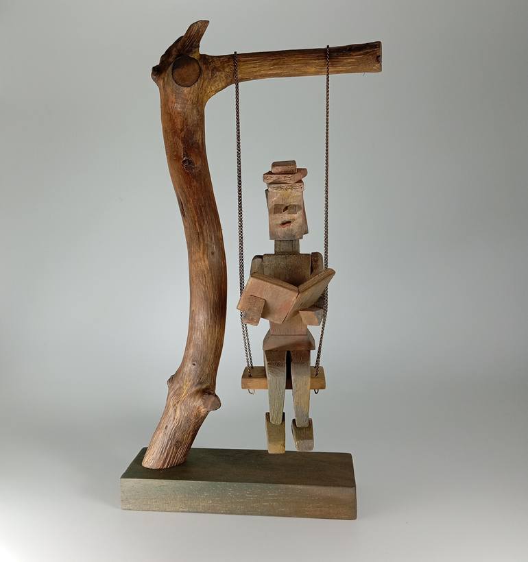 Original Surrealism People Sculpture by José Manuel Solares