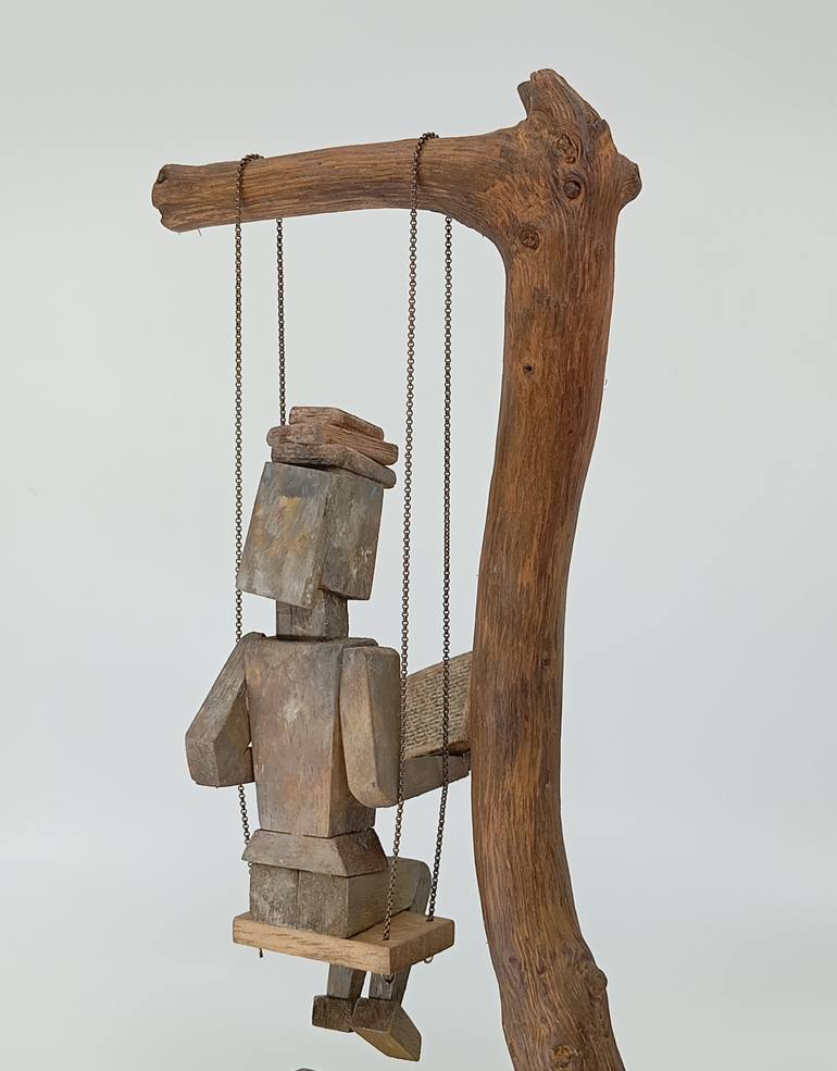 Original Surrealism People Sculpture by José Manuel Solares