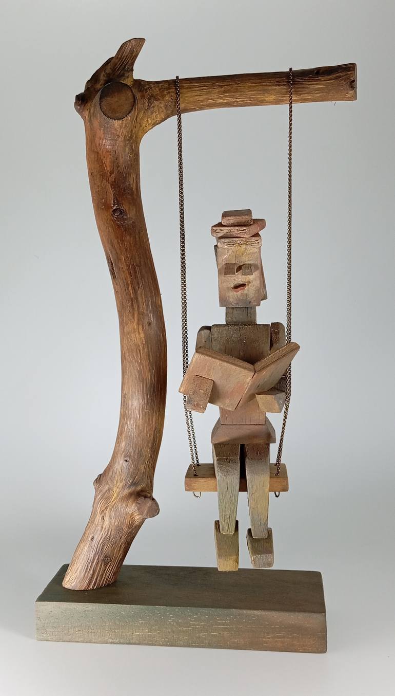 Original Surrealism People Sculpture by José Manuel Solares