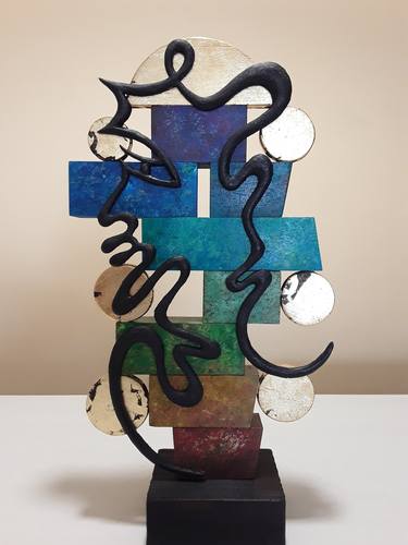 Original Abstract Expressionism Abstract Sculpture by José Manuel Solares