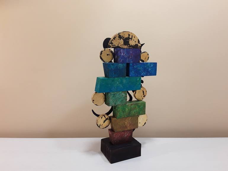 Original Abstract Expressionism Abstract Sculpture by José Manuel Solares