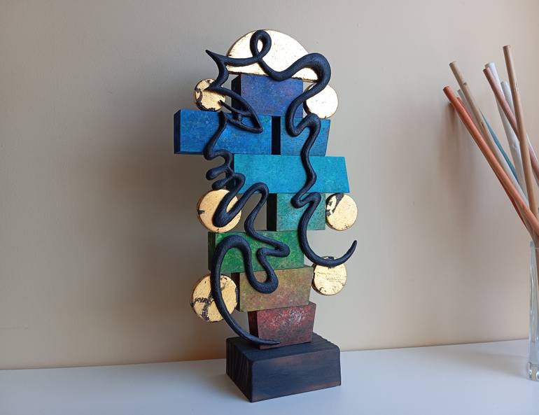 Original Abstract Expressionism Abstract Sculpture by José Manuel Solares
