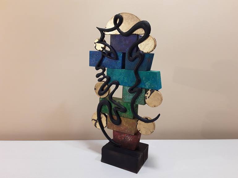 Original Abstract Expressionism Abstract Sculpture by José Manuel Solares