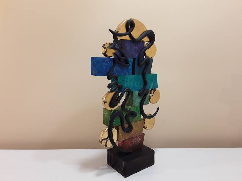 Original Abstract Expressionism Abstract Sculpture by José Manuel Solares