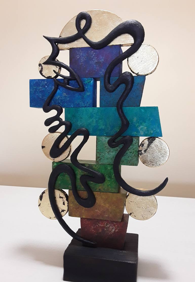 Original Abstract Expressionism Abstract Sculpture by José Manuel Solares