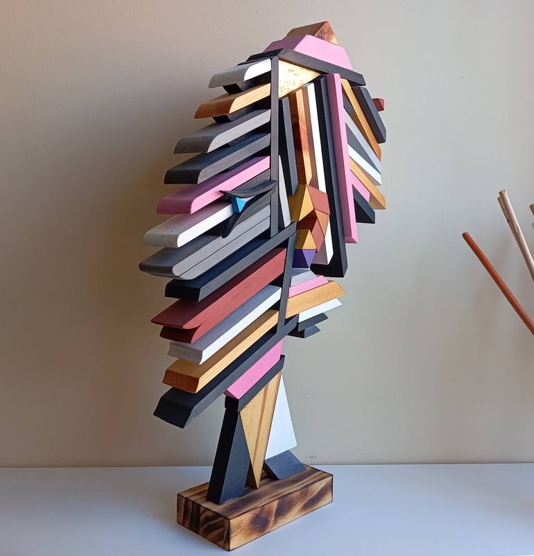 Original Cubism Geometric Sculpture by José Manuel Solares