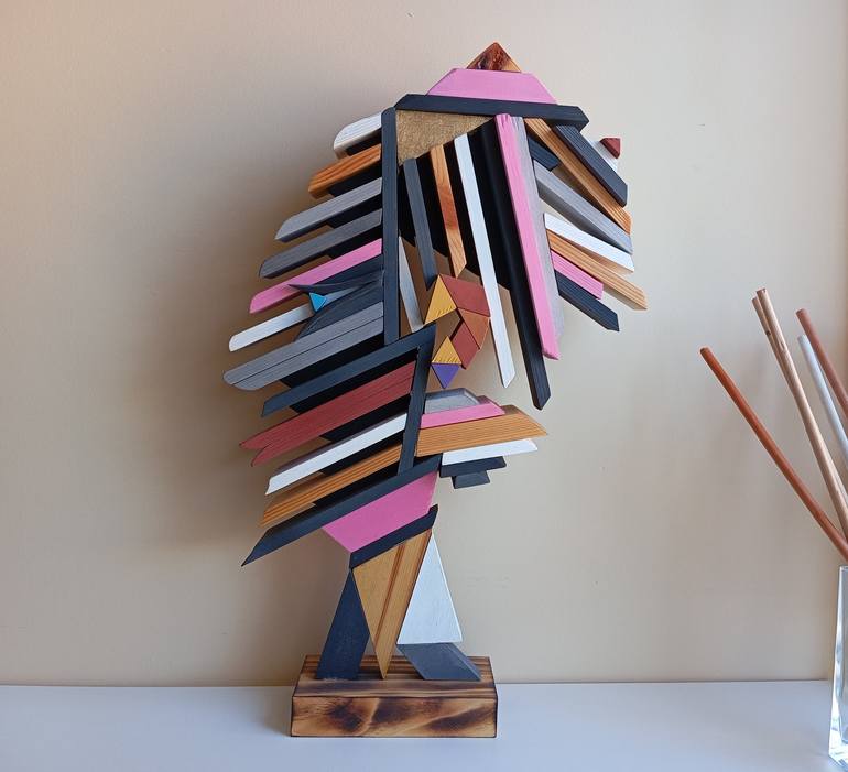 Original Cubism Geometric Sculpture by José Manuel Solares