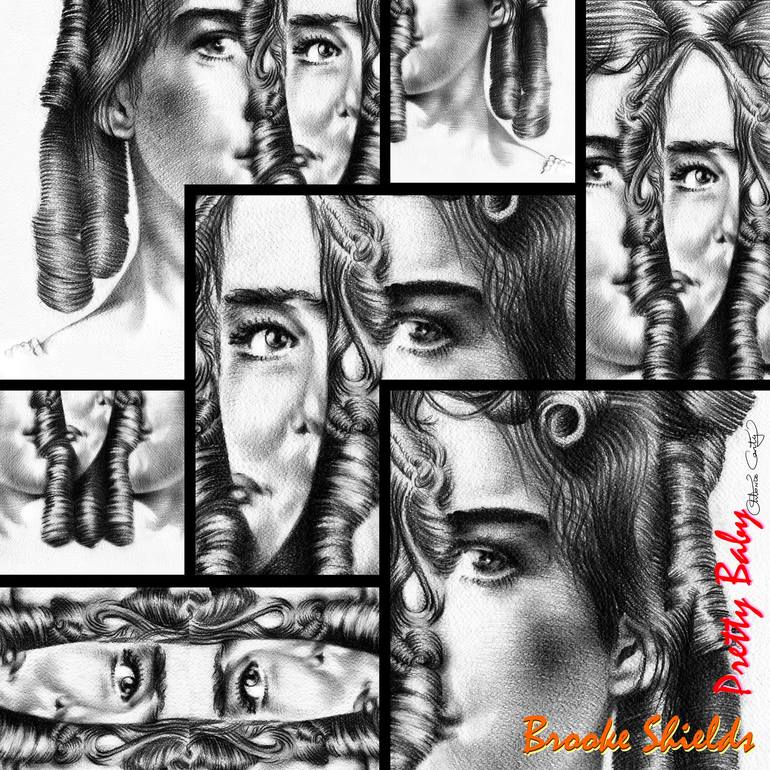 brooke shields pretty baby Brooke Shields 'Pretty Baby' (Cubist Version) Drawing by Antonio Carty |  Saatchi Art