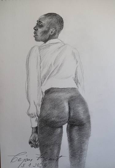 Original Figurative Women Drawings by Bojan Djokic