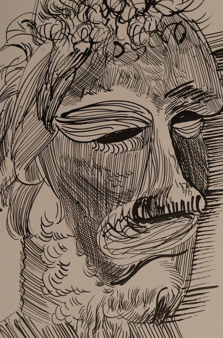 Original Contemporary People Drawing by Bojan Djokic