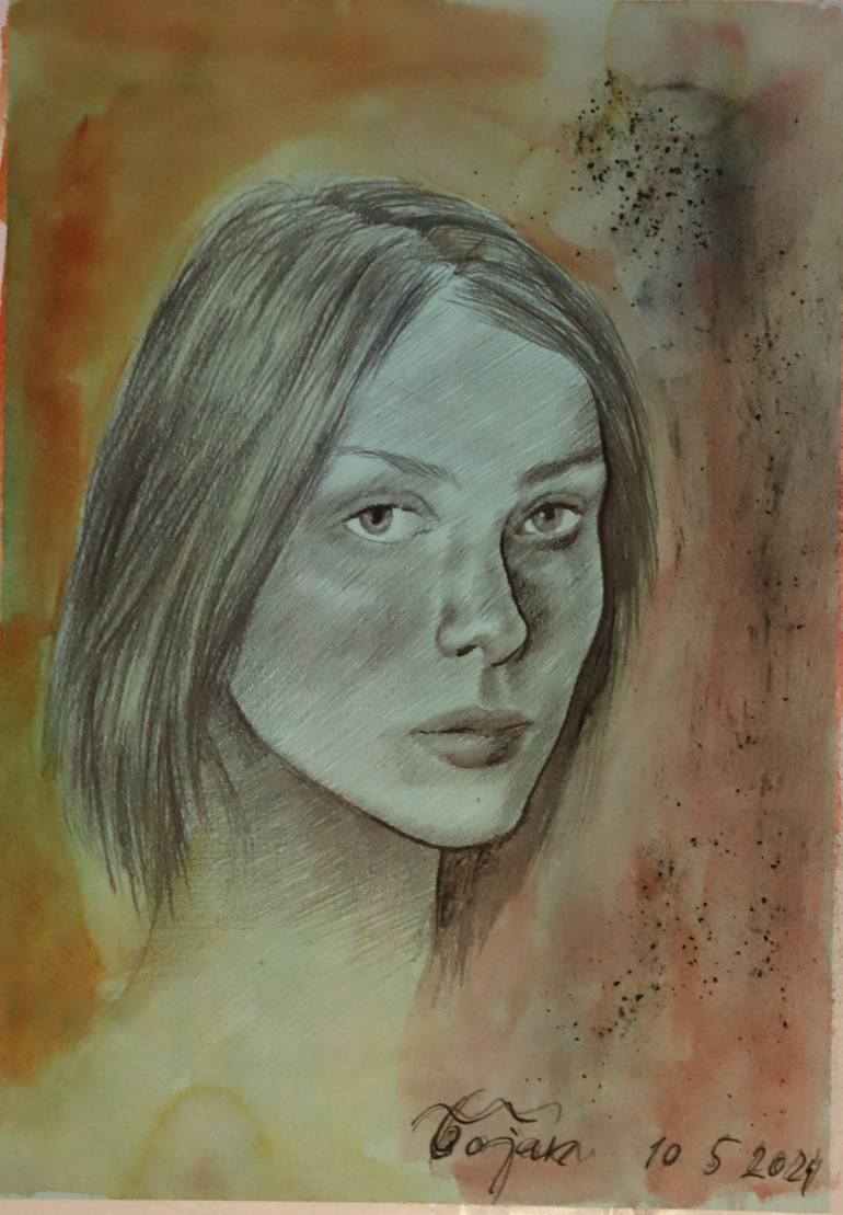 Original Portraiture Women Drawings by Bojan Djokic