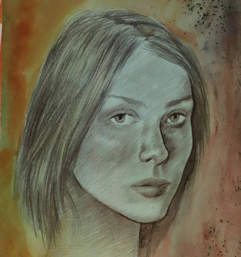 Original Portraiture Women Drawing by Bojan Djokic