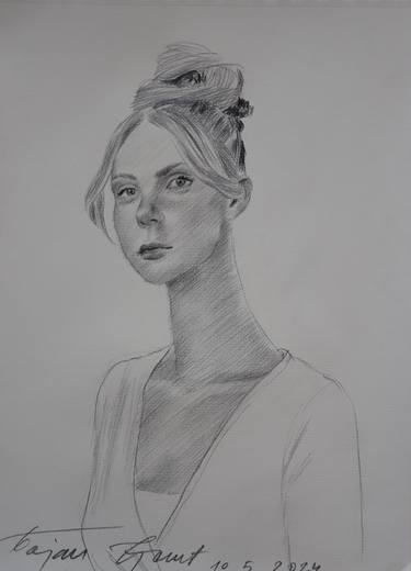 Original Realism Women Drawings by Bojan Djokic
