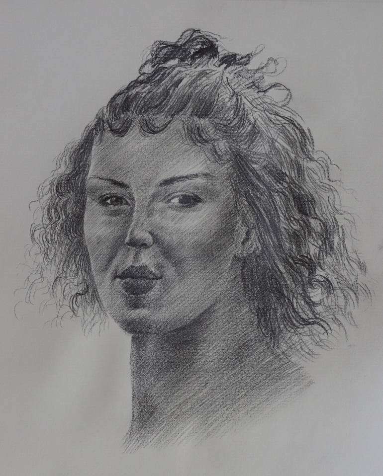 Original Portraiture Women Drawing by Bojan Djokic