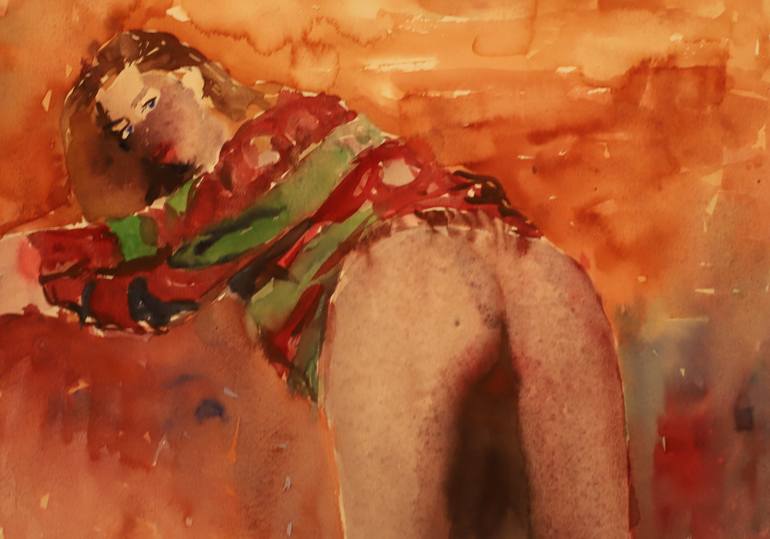 Original Expressionism Erotic Painting by Bojan Djokic