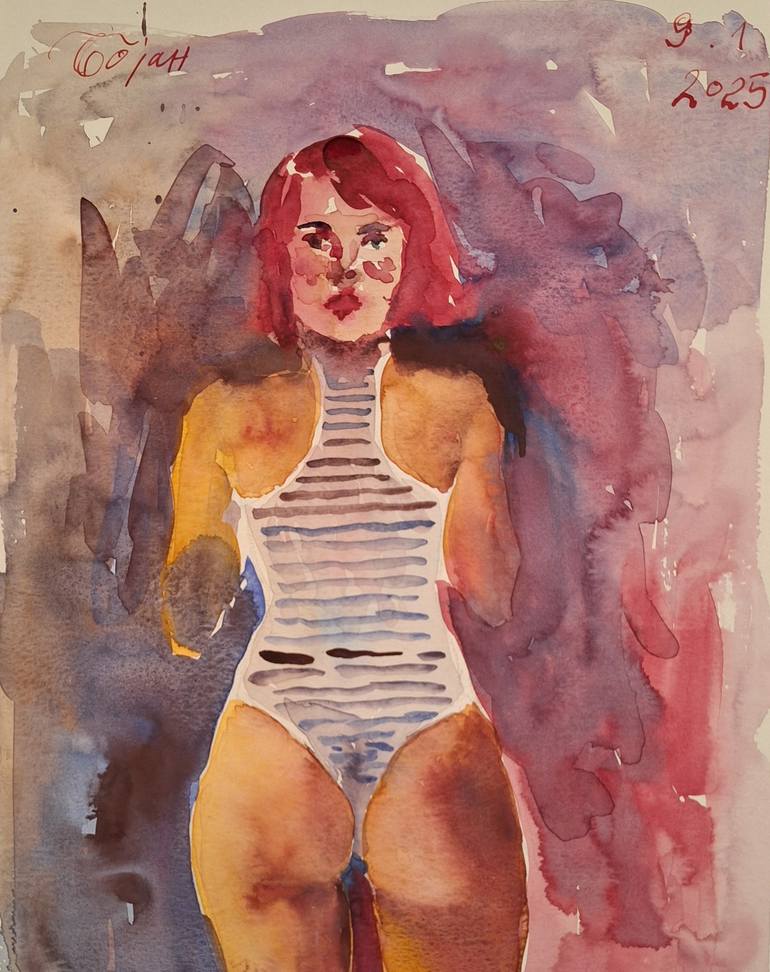Original Conceptual Erotic Painting by Bojan Djokic