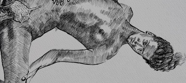 Original Modernism Women Drawing by Bojan Djokic