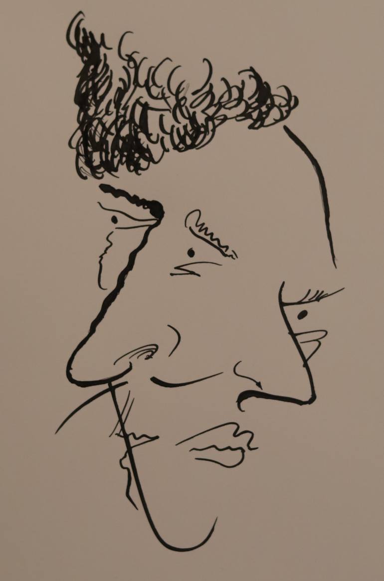 Original Portraiture Men Drawing by Bojan Djokic