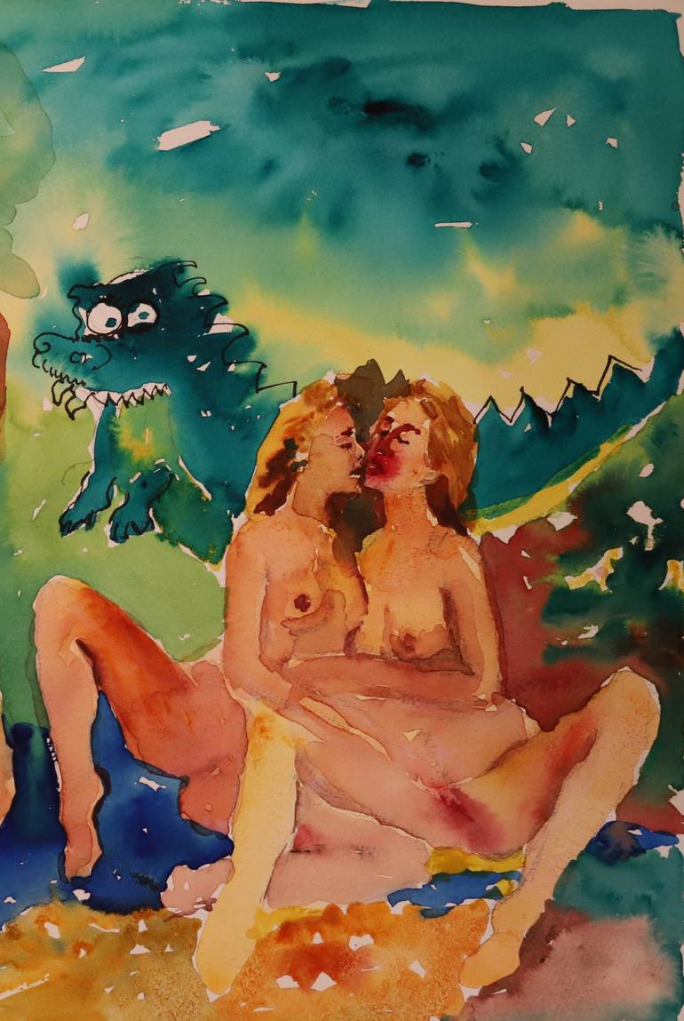 Original Contemporary Erotic Painting by Bojan Djokic
