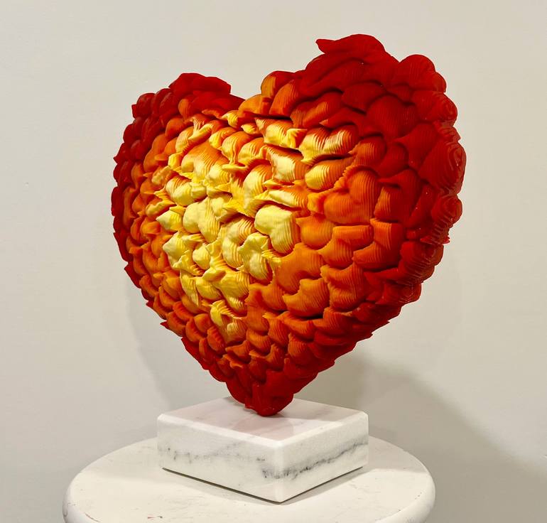 Original Abstract Love Sculpture by AvRaam Cohen