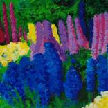 Blue Delphiniums by Richard Fuller