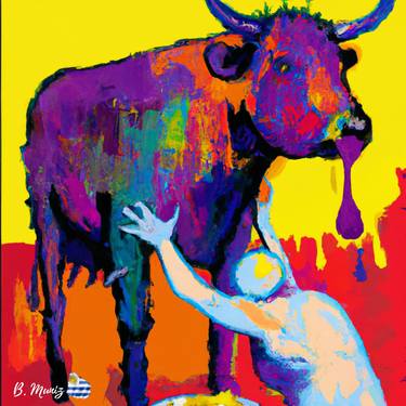 Print of Impressionism Cows Digital by BRUNO MUNIZ