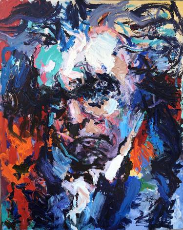 Original Abstract Expressionism Portrait Paintings by Javier Cabada