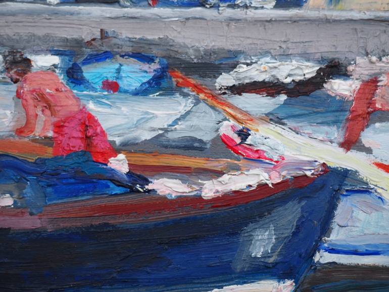 Original Impressionism Seascape Painting by Patricia Heijmen
