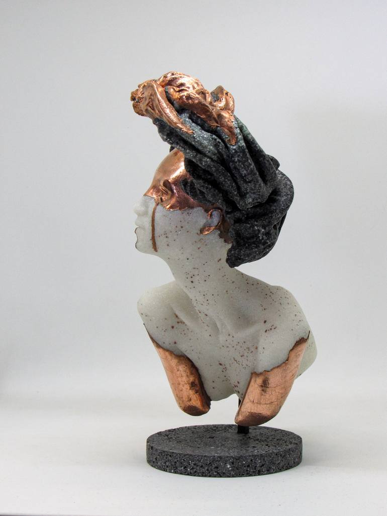 Original Figurative Portrait Sculpture by Yura Ghutzuliak