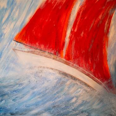 Original Abstract Boat Paintings by Pal Teravagimov