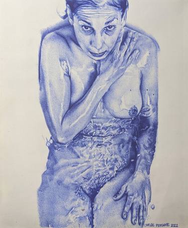 Original Figurative Body Drawings by Carlos Fentanes