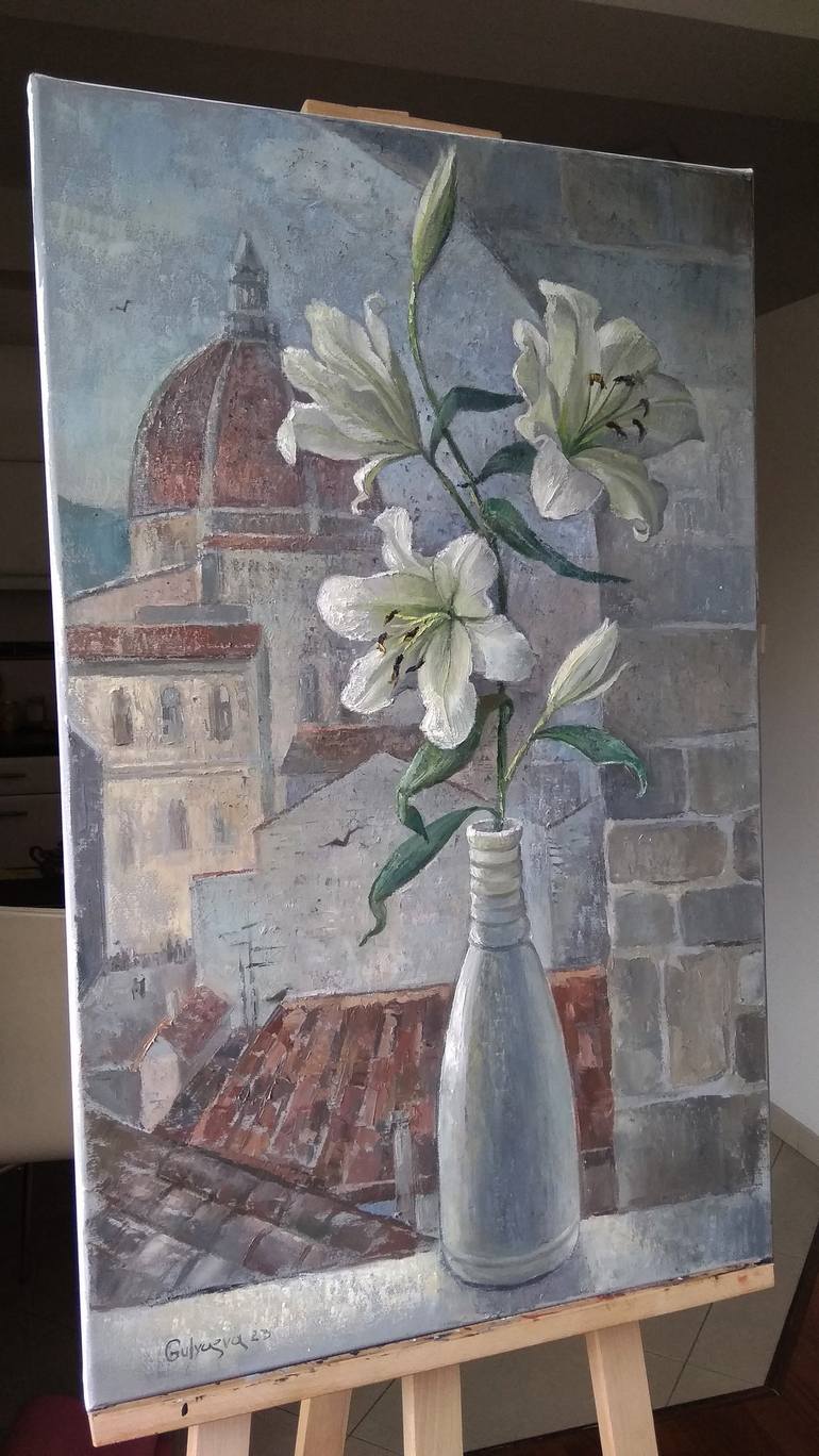 Original Floral Painting by Olga Gulyaeva