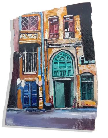 Original Abstract Expressionism Architecture Paintings by laiba Ayub